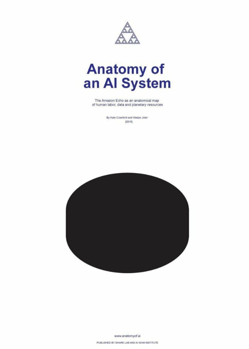 Anatomy of an AI System. Kate Crawford & Vladan Joler